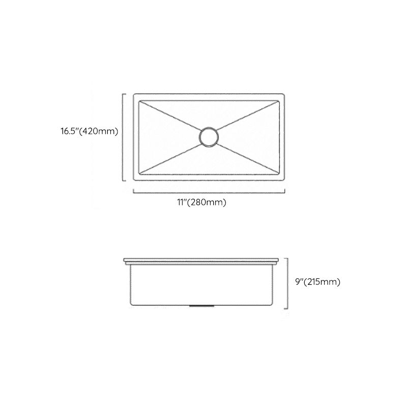 BowLift | Classic sink made of stainless steel built-in sink with scratch-resistant basin for the kitchen