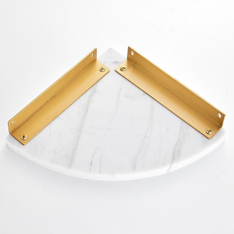 BowLift | 2-piece bathroom fitting set metal and marble bathroom shelf set