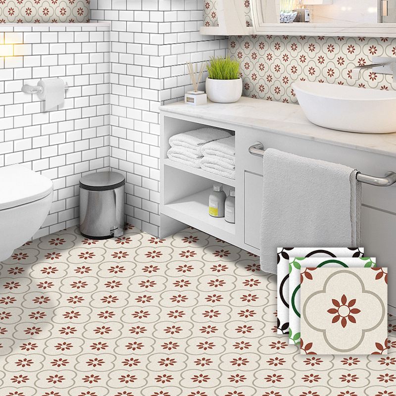 BowLift | Peel & Stick Vinyl Floor Lightly patterned vinyl floor with straight edge