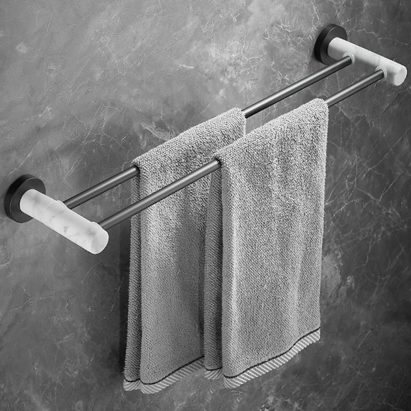 BowLift | Metal and Marble Bathroom Hardware Set as Individual Piece or Set in Black