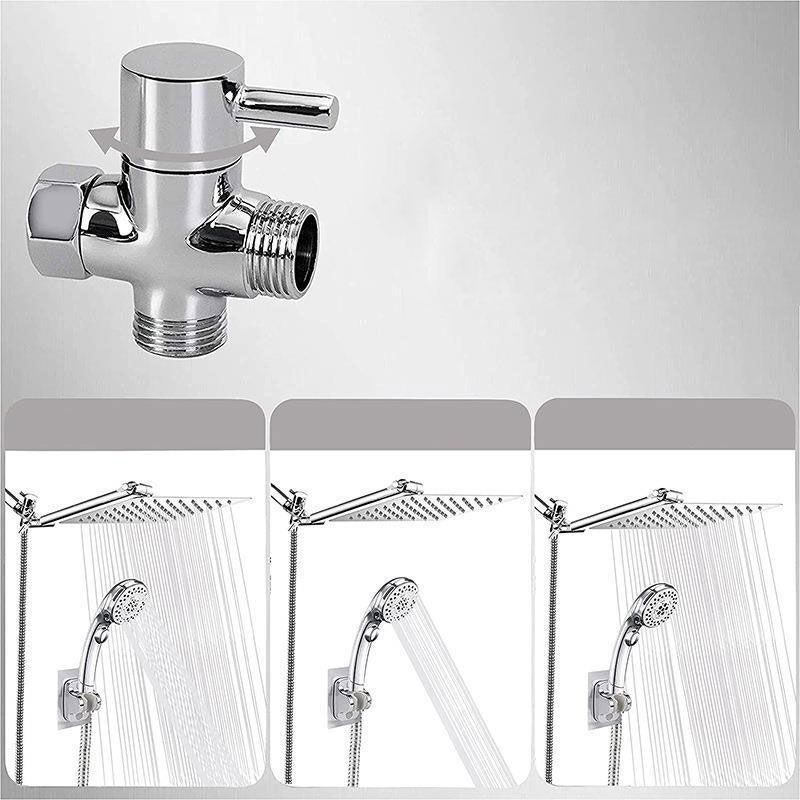 BowLift | Stainless Steel 8 Inch Shower Set 5 Sprays Handheld Showerhead Shower Arm