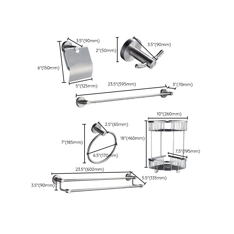 BowLift | Chrome Traditional Bathroom Accessory Set Stainless Steel Bathroom Set