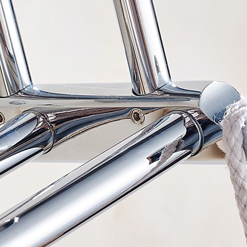 BowLift | Polished Chrome Modern Bathroom Accessory Set Silver Towel Holder/Bath Shelf