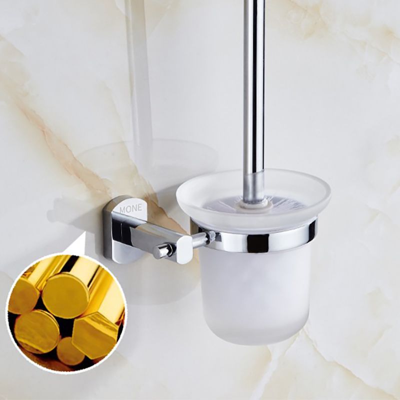 BowLift | Polished Chrome Modern Bathroom Accessory Set Silver Towel Holder/Bath Shelf