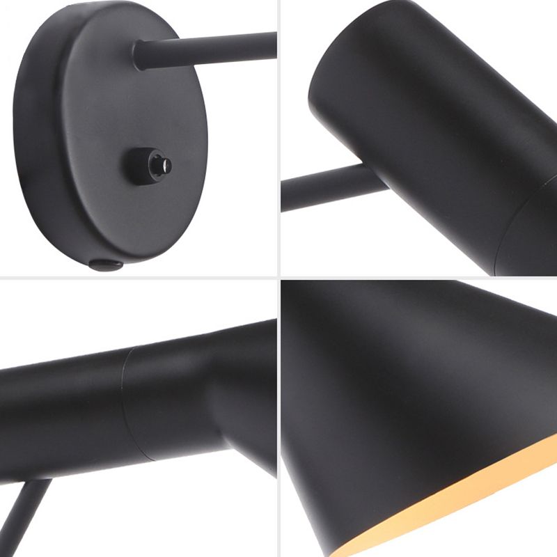 BowLift | Industrial Wall Sconce Conical Wall Lamp with Aluminum Shade