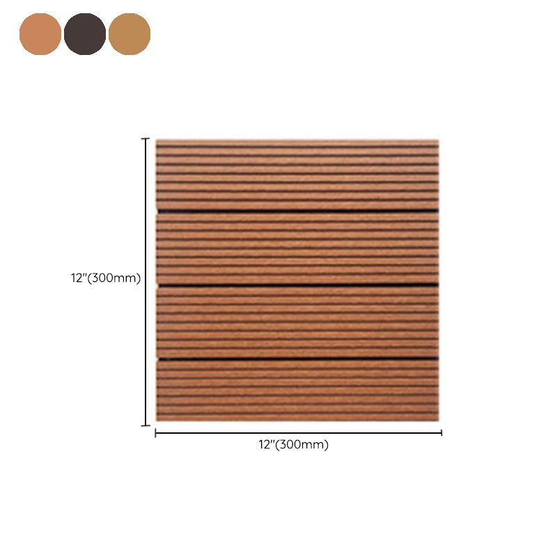 BowLift | Contemporary Engineered Floor Tile Wire-Brushed Click-Lock Wood Floor for Patio Garden