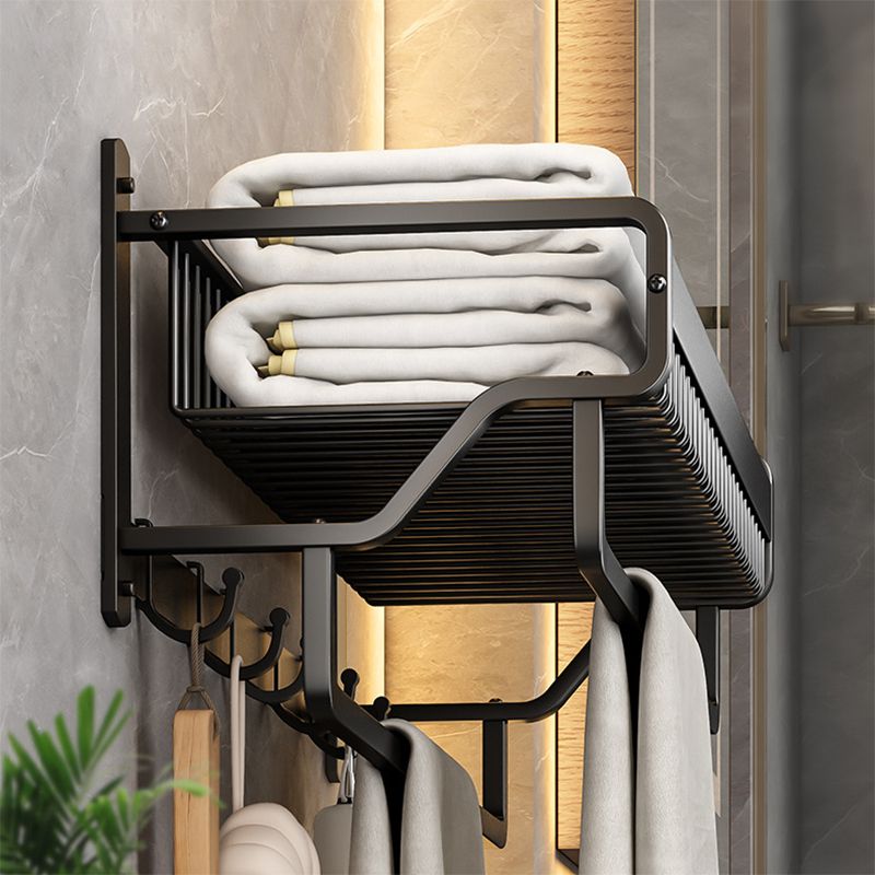 BowLift | Modern black metal bath hardware set towel bar bathroom hardware set