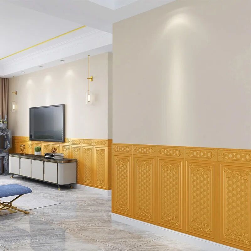 BowLift | Wall Panel 3D embossed Peel and Stick waterproof back panels for living room