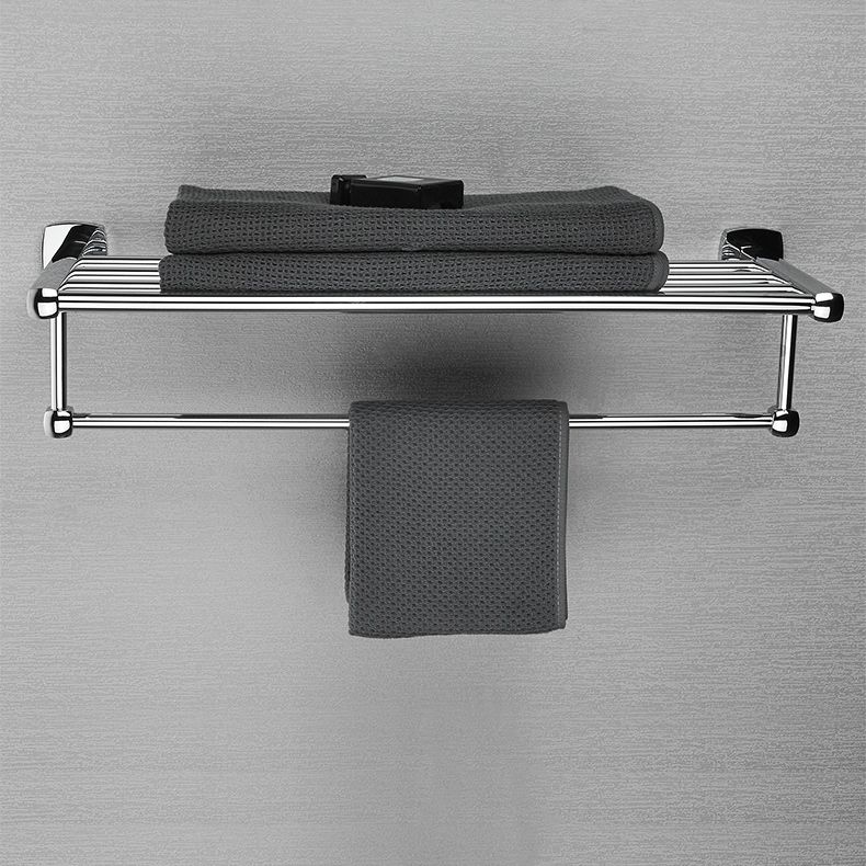 BowLift | Polished Chrome Modernism Bathroom Accessory Set Bath Shelf / Towel Bar / Bathrobe Hook Included