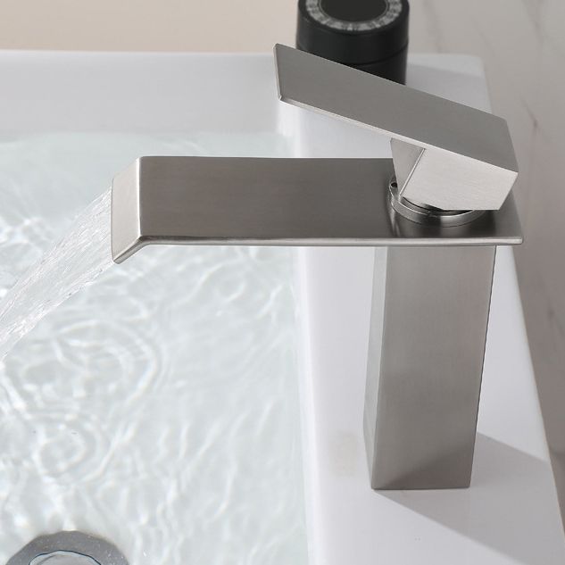 BowLift | Industrial Faucets Faucet Stainless Steel Lever Handles Waterfall Spout Bathroom Faucet