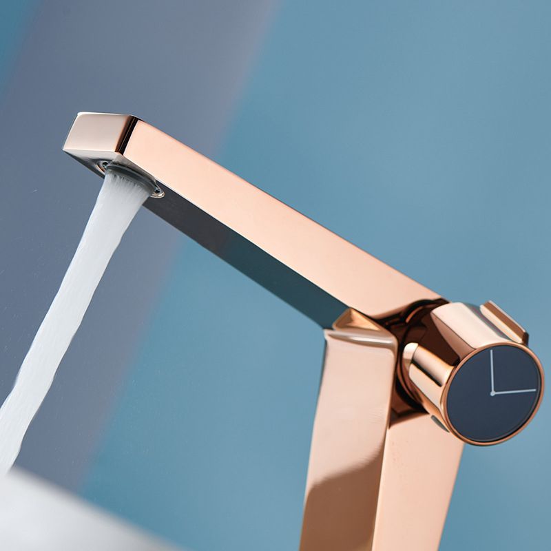 BowLift | Modern Bathroom Sink Faucet Brass Knob Handle Low Arc Basin Faucet