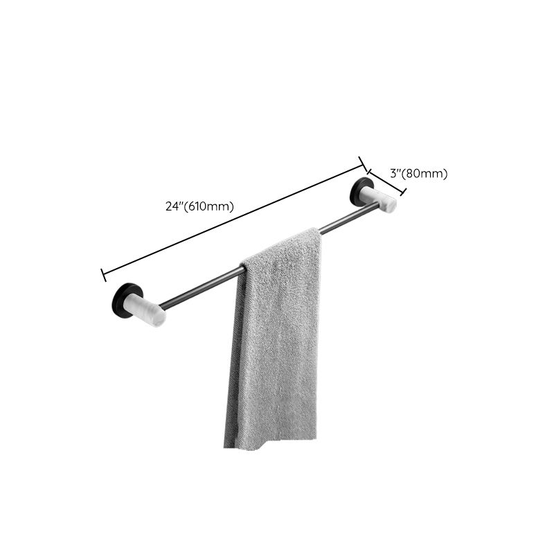 BowLift | Metal and Marble Bathroom Hardware Set as Individual Piece or Set in Black