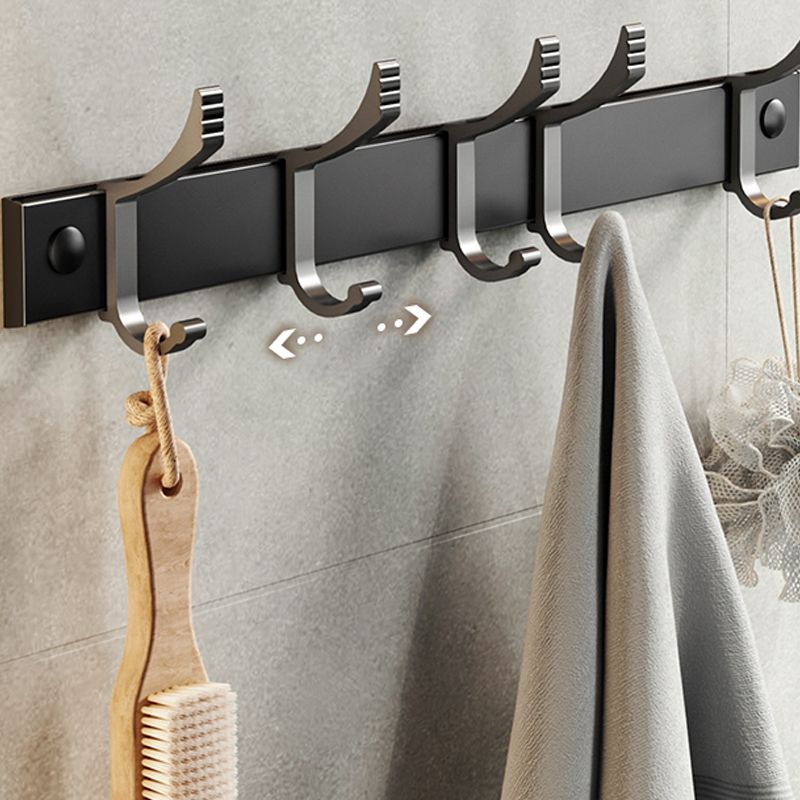 BowLift | Contemporary bathroom accessory set with black finish and bath shelf/towel bar