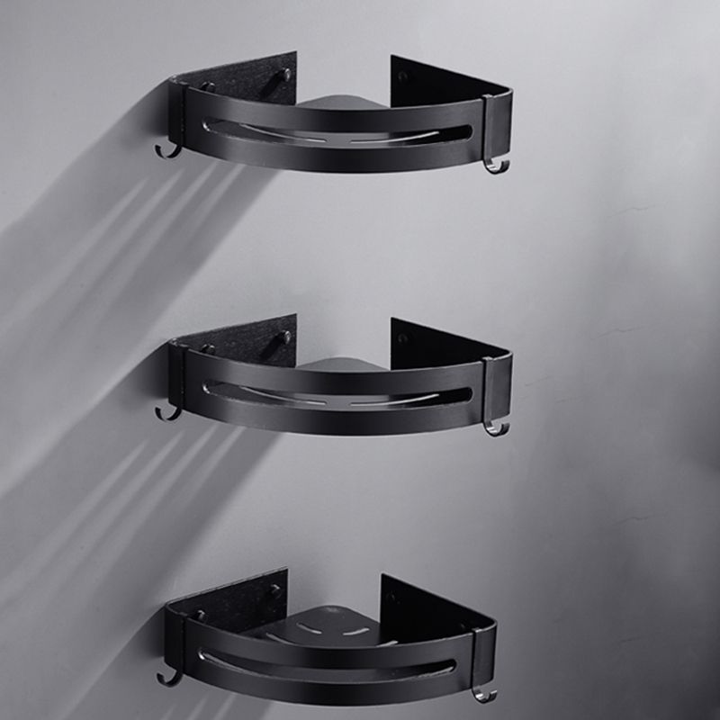 BowLift | Matt Black Modern Bathroom Accessories Set, Set of 3, Bathroom Shelf