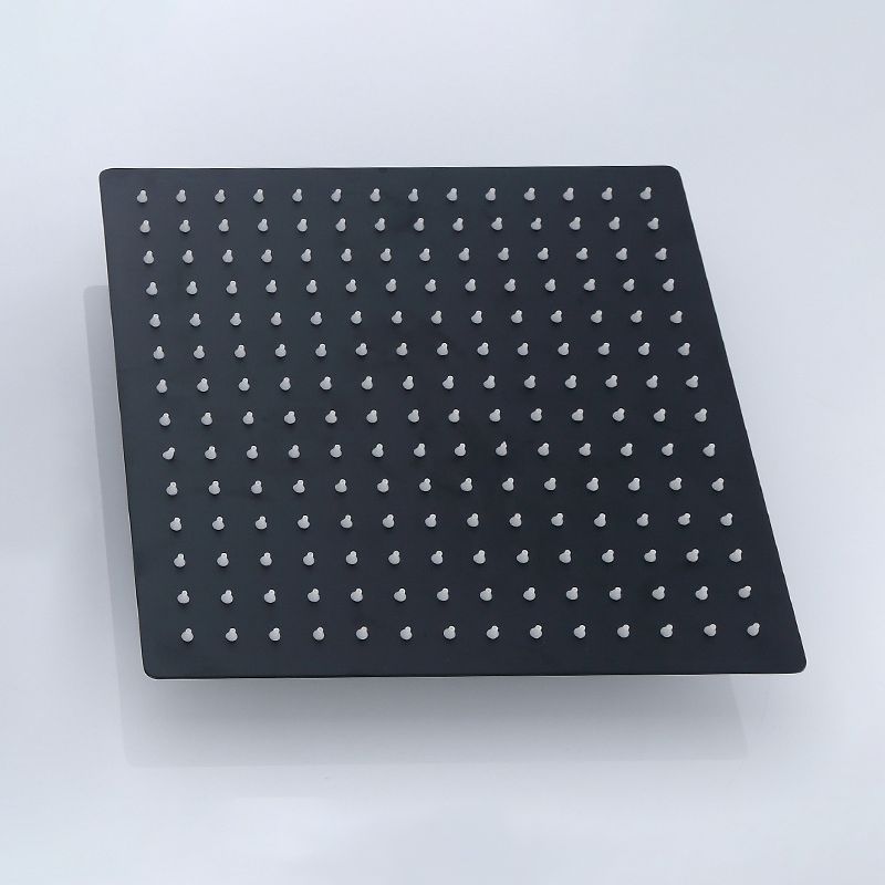 BowLift | Black Square Fixed Shower Head Modern Style Wall Mounted Shower Head