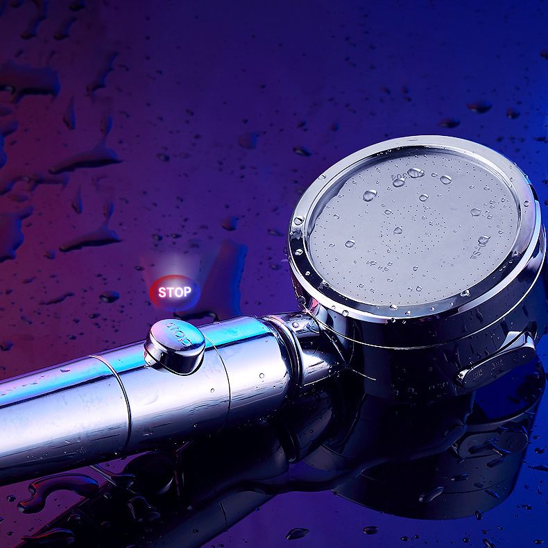 BowLift | Contemporary Handheld Showerhead Round 3 Setting Sprayhead in Silver