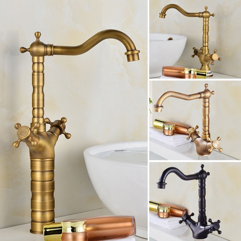 BowLift | Deck Mounted Copper Roman Tub Faucet Double Handles Roman Tub Faucet Set