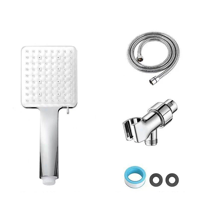 BowLift | Contemporary Showerhead Square Handheld Showerhead in Silver