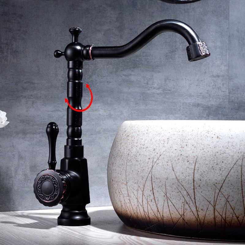 BowLift | Glam Style Sink Faucet with Swivable Spout and Lever Handle