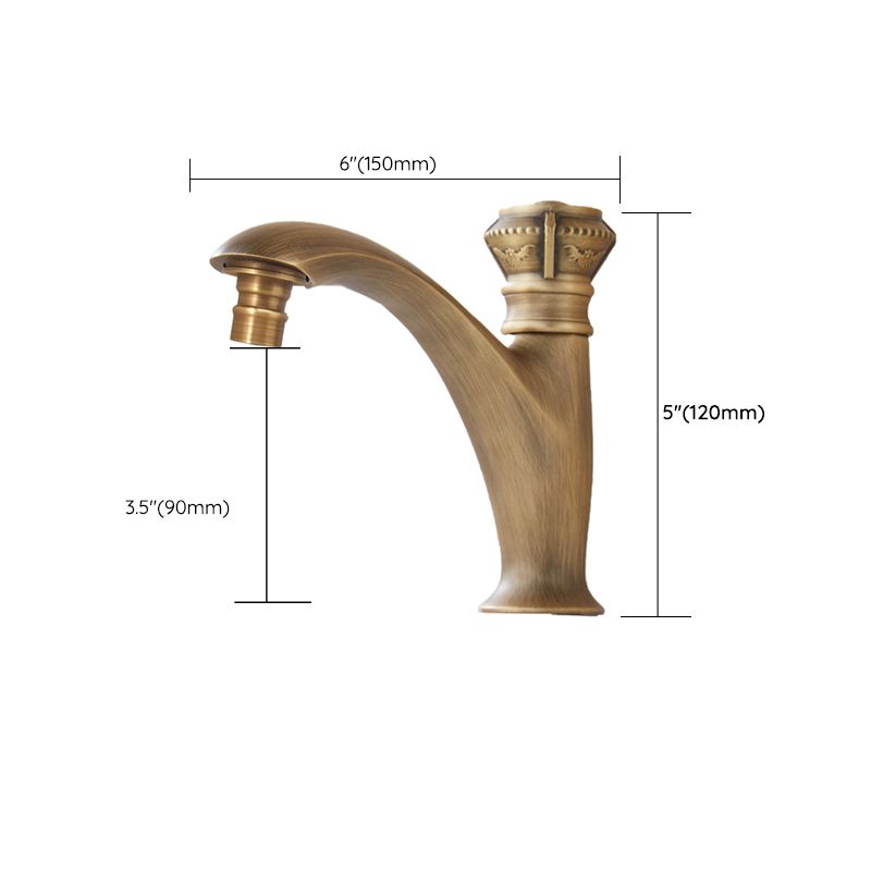 BowLift | Brass farmhouse sink faucet single-hole faucet knob handle bathroom faucet