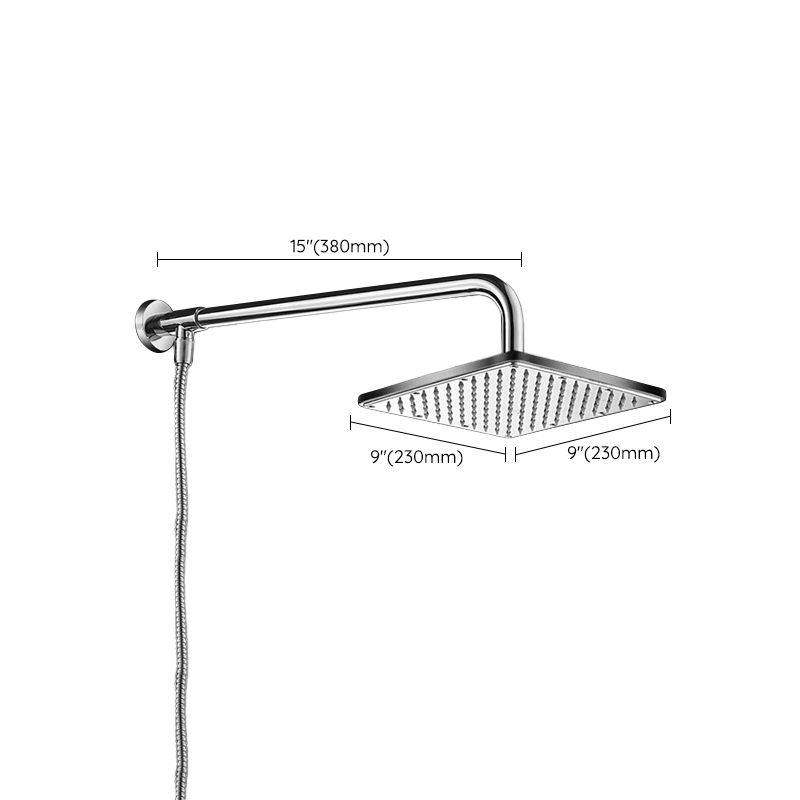 BowLift | Contemporary Style Shower Head Bathroom Fixed Shower Head with Round and Square Shape