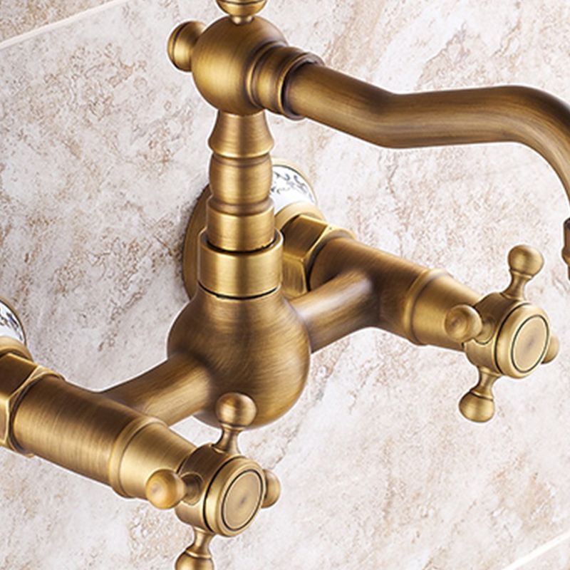 BowLift | Wall-mounted fitting Glam Style Bathroom tap with 2 handles