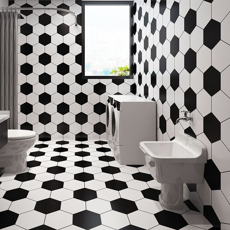 BowLift | Bathroom Wall Floor Tile Waterproof Geometric Pattern Floor Wallpaper