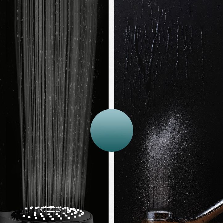 BowLift | Contemporary Handheld Supercharged Shower Head Square Metal Spray Head