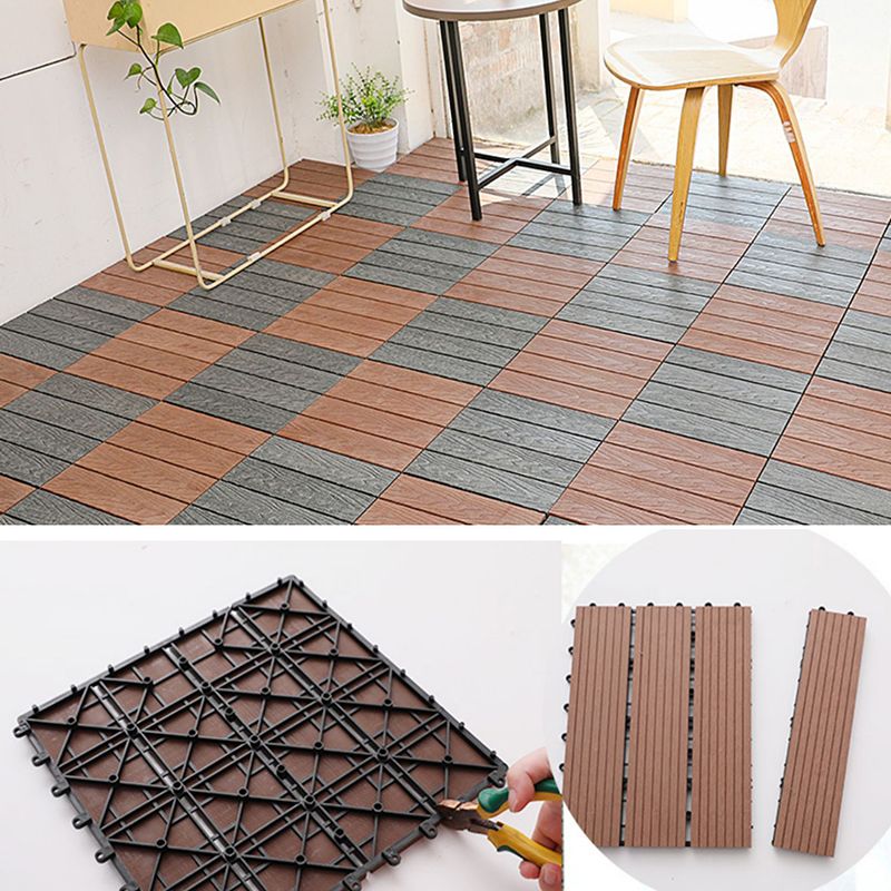 BowLift | Striped Pattern Patio Tiles Laying Pattern Square Deck Board Outdoor Patio