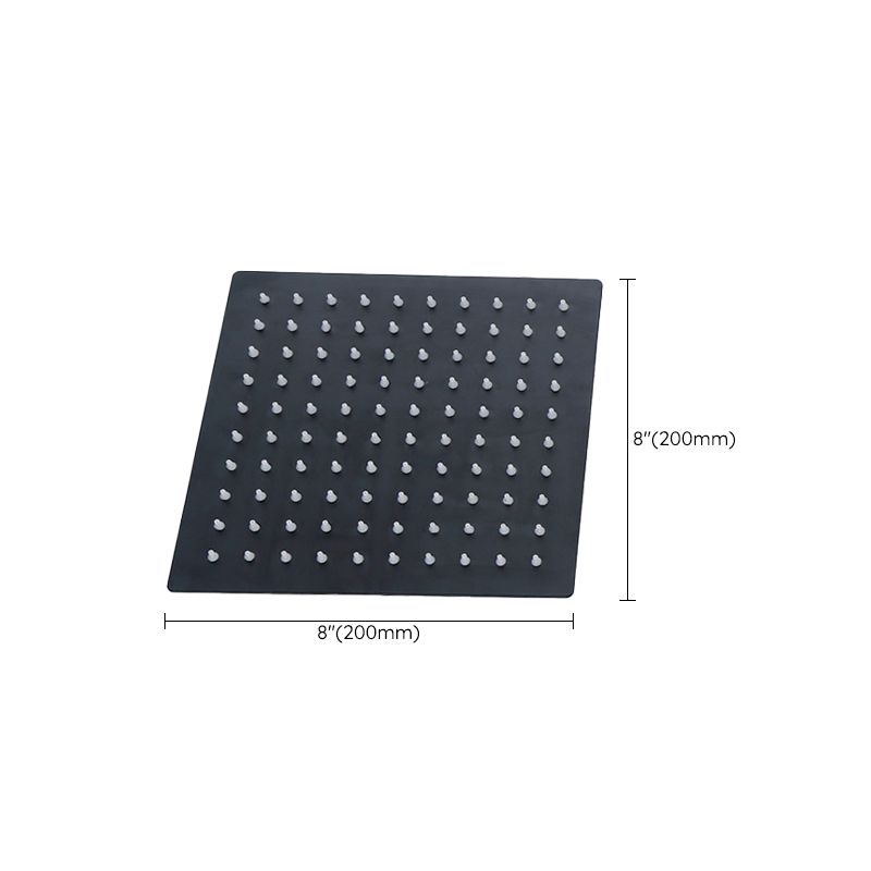 BowLift | Black Square Fixed Shower Head Modern Style Wall Mounted Shower Head