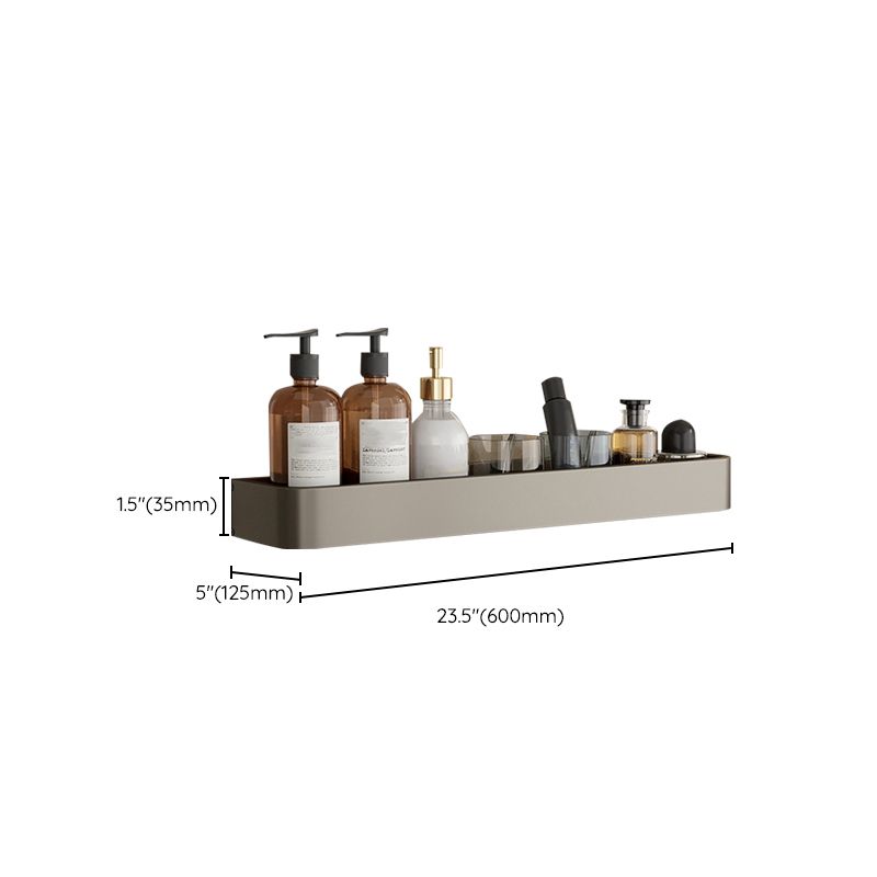BowLift | Contemporary Aluminum Bathroom Accessory Set Gray Bath Shelf