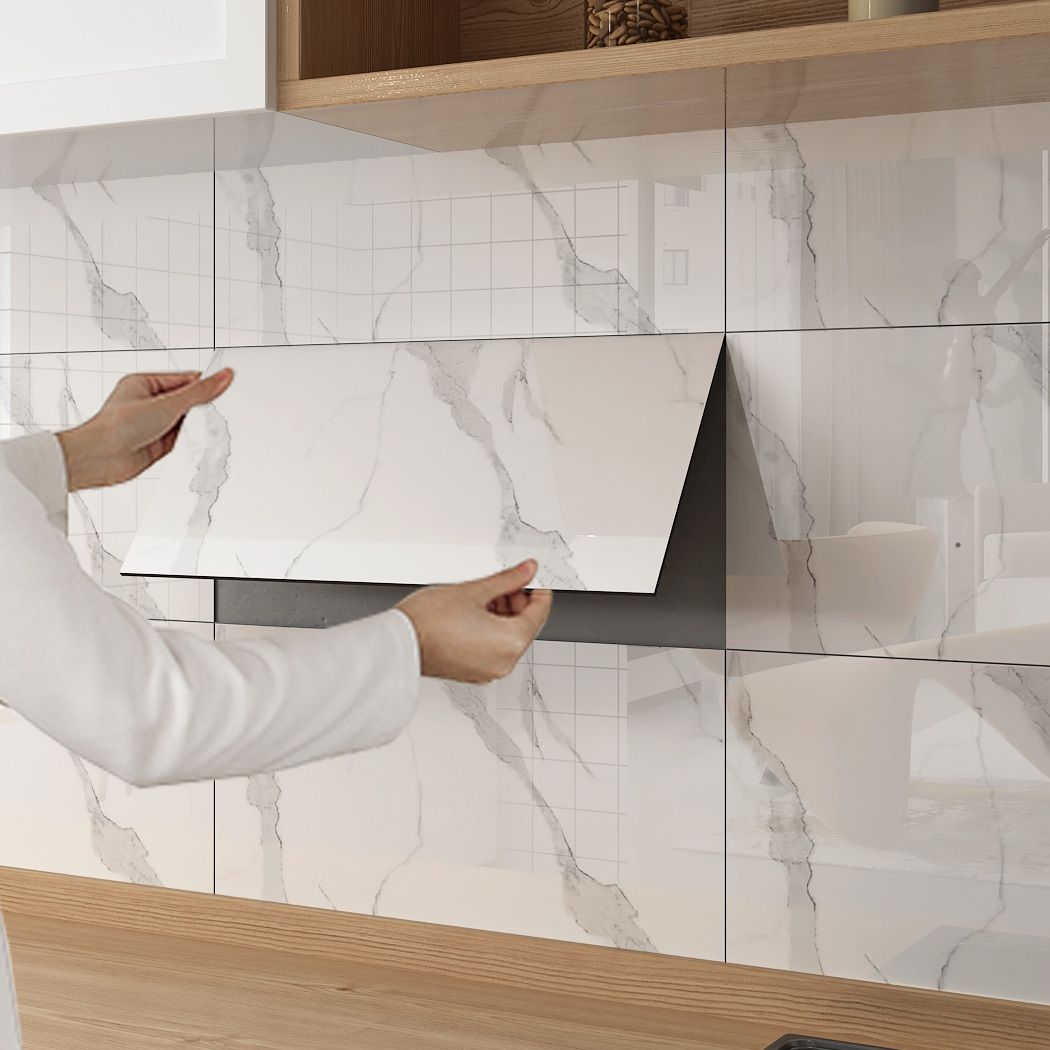 BowLift | 6-Pack PVC Rectangular Peel & Stick Subway Tiles Kitchen and Bathroom Back Splash