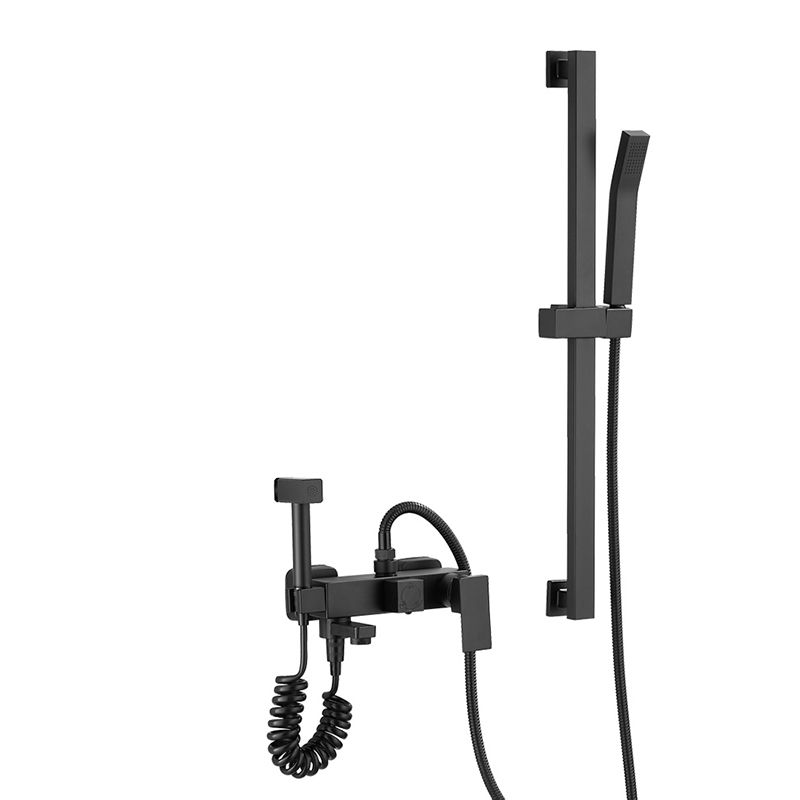 BowLift | Black Wall-Mounted Shower Head Combo Modern Metal Shower System