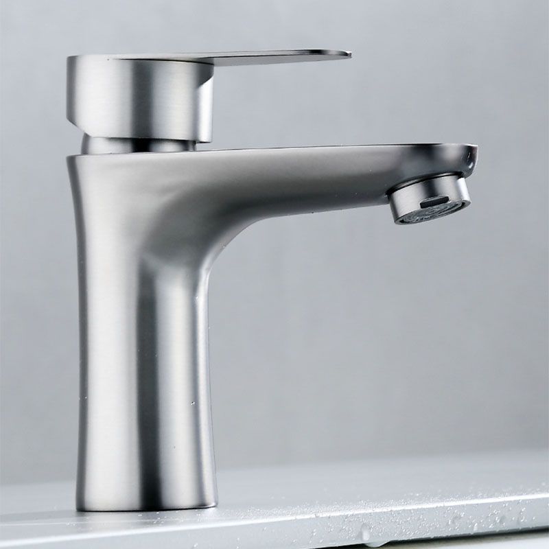 BowLift | Contemporary Stainless Steel Sink Faucet Lever Handles Low Arc Sink Faucet