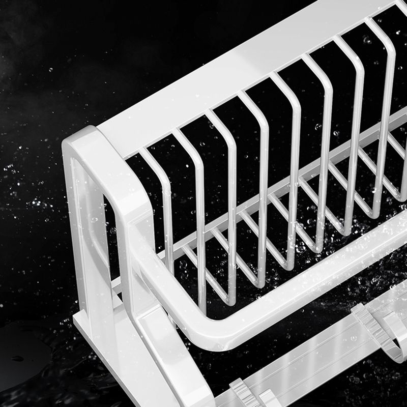 BowLift | Contemporary bathroom accessory set made of matte stainless steel-aluminum with bathrobe hook/bath shelf