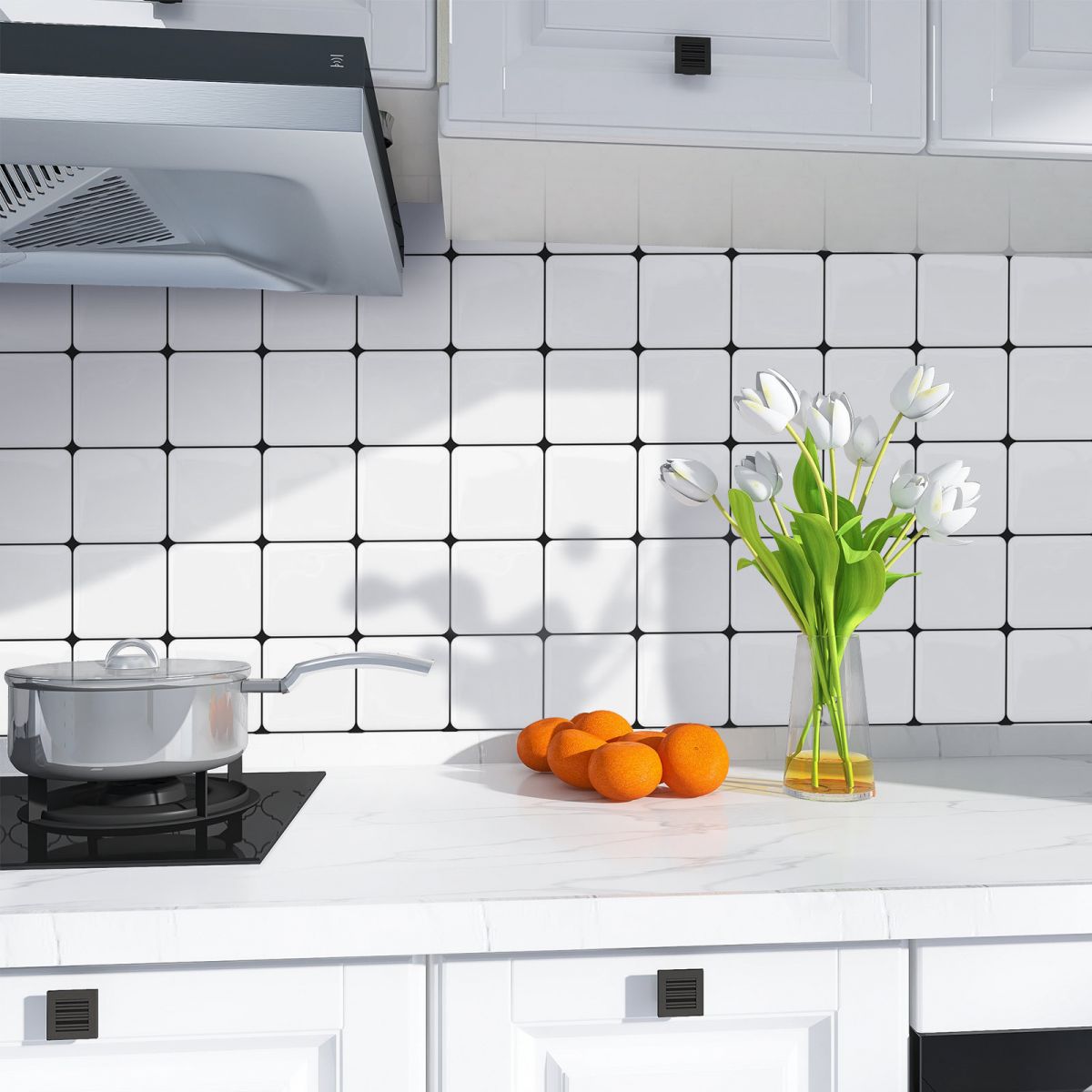 BowLift | Contemporary Wallpaper Mosaic Tile Peel & Stick Tile for Kitchen and Bathroom