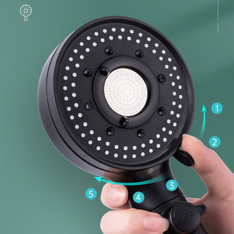 BowLift | Contemporary Shower Head Combo Hand Shower Plastic Wall Mount Black Shower Head