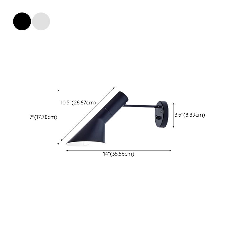 BowLift | Industrial Wall Sconce Conical Wall Lamp with Aluminum Shade