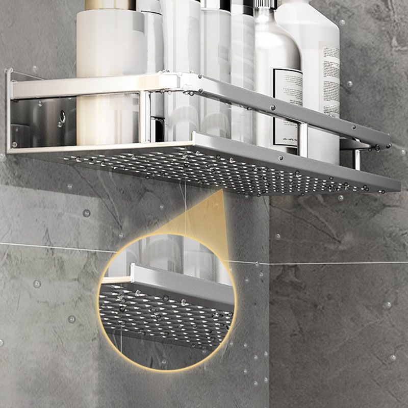 BowLift | Silver Bathroom Accessory Set Metal 1/2/3 - Piece Bathroom Shelf