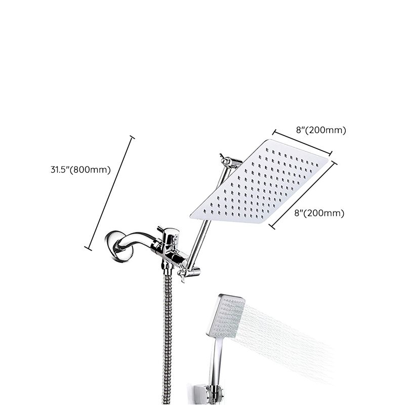 BowLift | Contemporary Shower Combination Shower Head with Double Shower Head Ceiling Mounted Square Shower Head