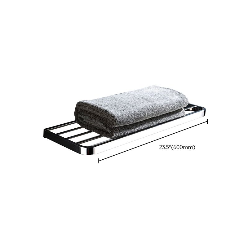 BowLift | Polished Chrome Modern Bathroom Accessory Set made of Stainless Steel Towel Holder/Soap Dish
