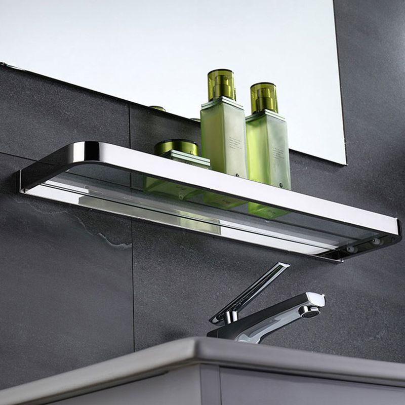 BowLift | Polished Chrome Modern Bathroom Accessory Set made of Stainless Steel Towel Holder/Soap Dish