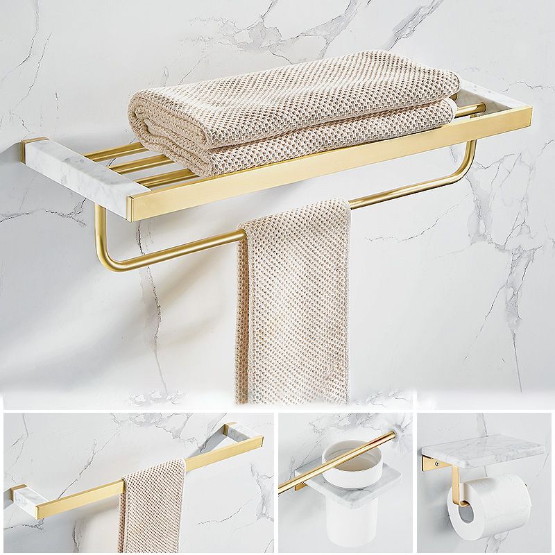 BowLift | Metal and Marble Bathroom Accessory Single or in Set in Gold