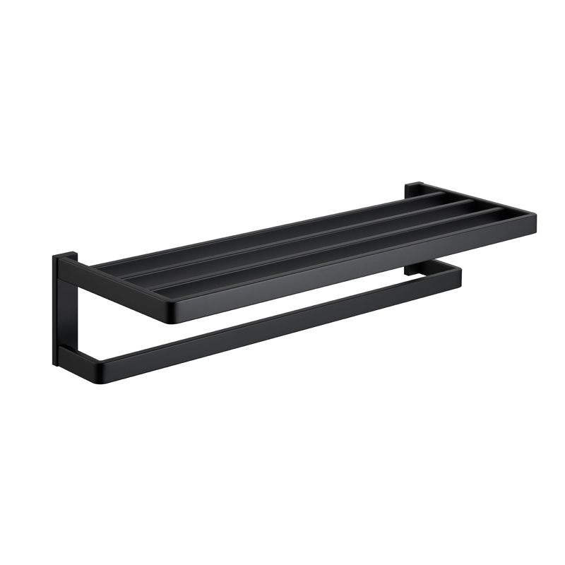 BowLift | Matt Black 5-piece modern bathroom accessory as a single item or as a set with towel bar