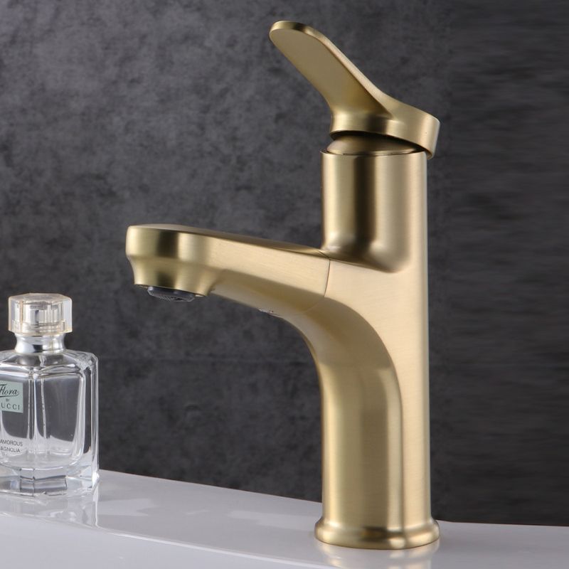 BowLift | Contemporary Basin Faucet Copper Pure Color Single Lever Retractable Basin Faucet