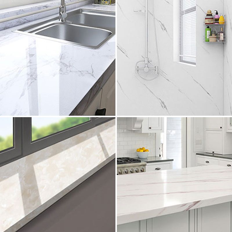 BowLift | Marble Texture Scratch Resistant Tile PVC Single Peel & Stick Tile for Bathroom Backsplash
