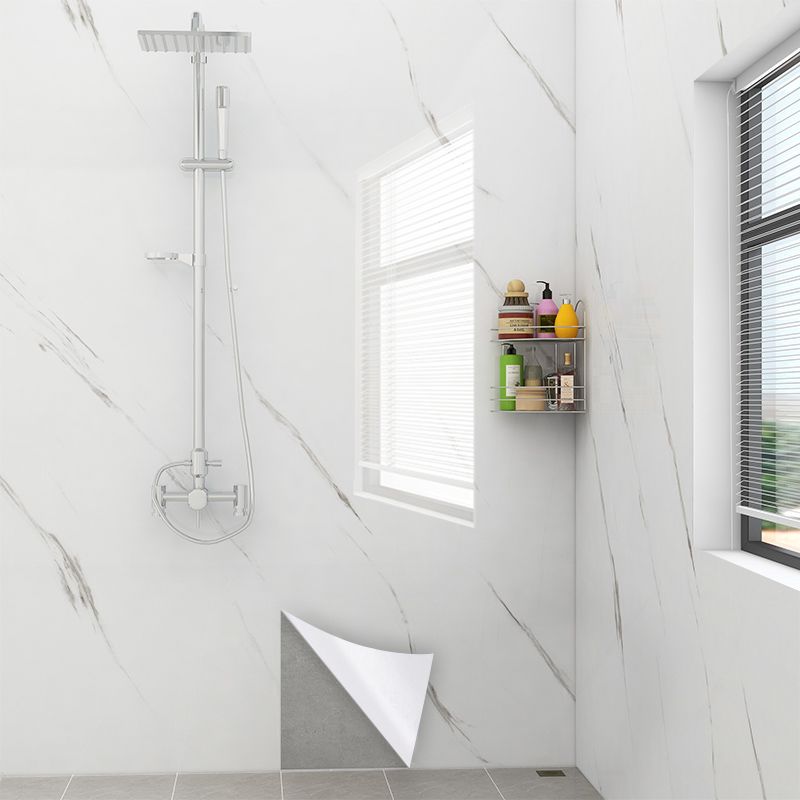 BowLift | Marble Texture Scratch Resistant Tile PVC Single Peel & Stick Tile for Bathroom Backsplash