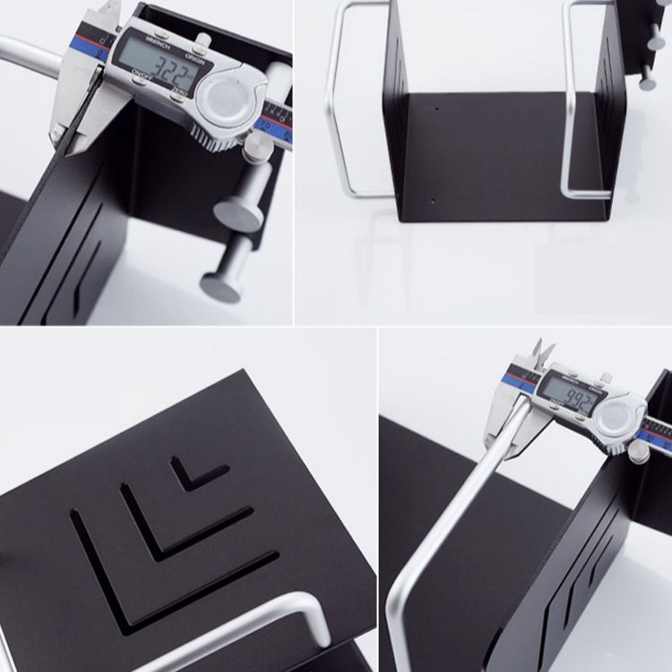 BowLift | Black 6-piece Bathroom Accessory Set Modern Shower Curtain Rod / Bathrobe Hooks and Towel Bar