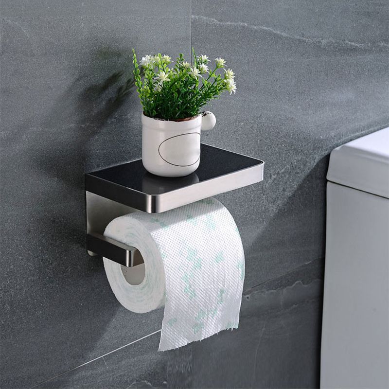BowLift | Polished Chrome Modern Bathroom Accessory Set made of Stainless Steel Towel Holder/Soap Dish