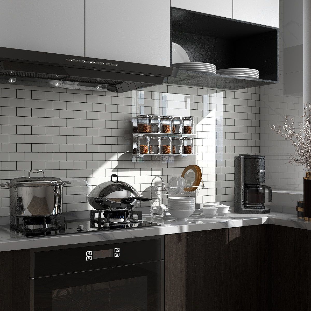 BowLift | White subway tile Waterproof PVC Peel & Stick tile for backsplash wall